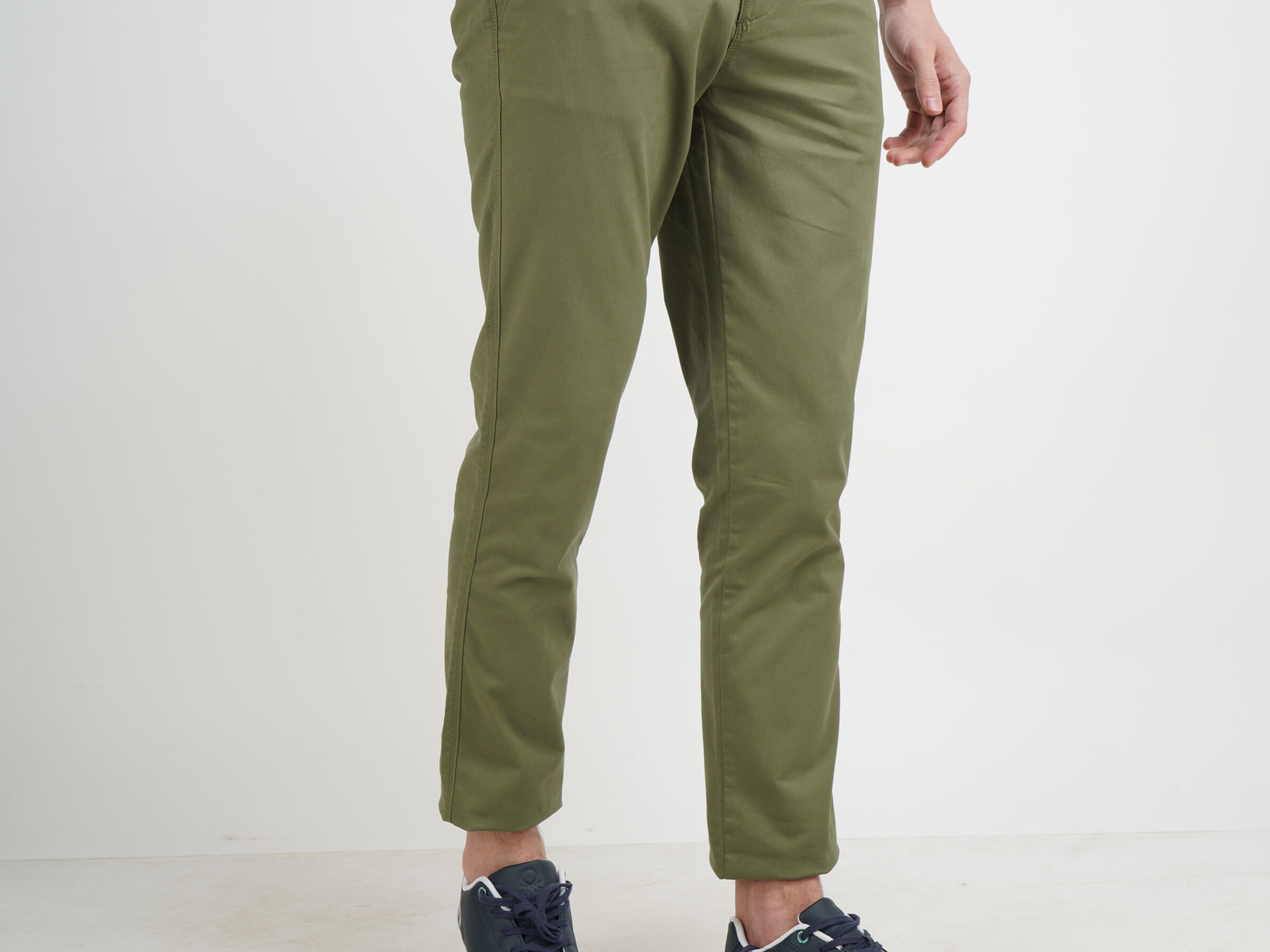 Slim fit twill trousers image number 2